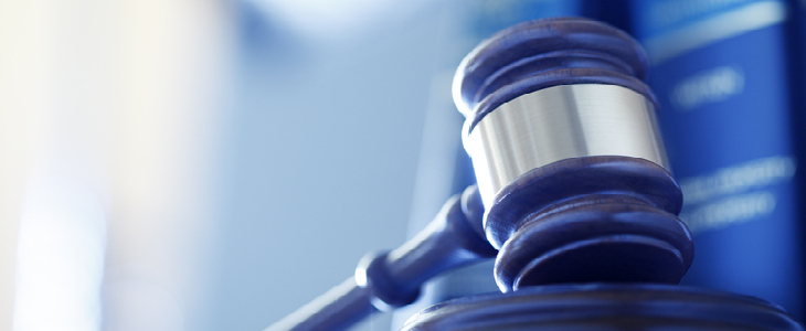 wooden gavel at a domestic violence trial