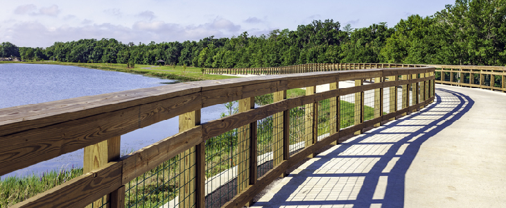 A scenic lakeside view in Kissimmee, Florida